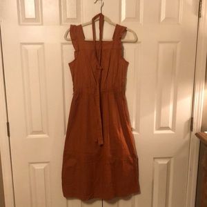 Ruffle Sleeve Overalls dress